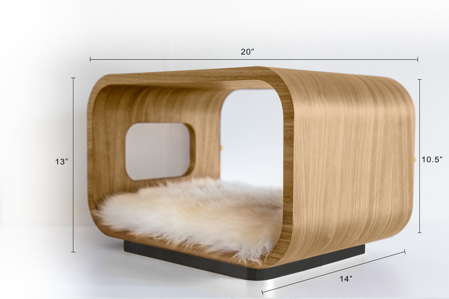 LUNA Bed in White Oak