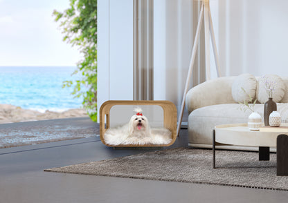 LUNA Bed in White Oak